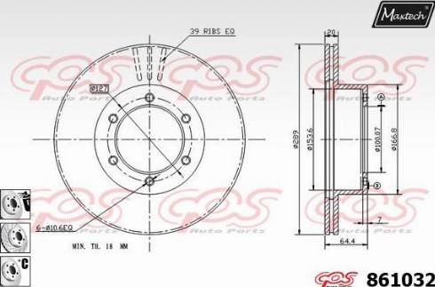 Maxtech 861032.6980 - Kočioni disk www.molydon.hr