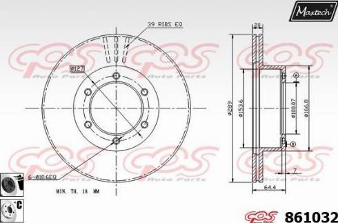 Maxtech 861032.6060 - Kočioni disk www.molydon.hr