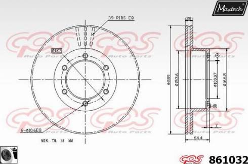 Maxtech 861032.0060 - Kočioni disk www.molydon.hr