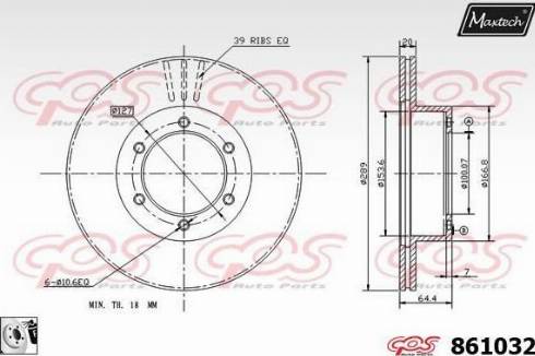 Maxtech 861032.0080 - Kočioni disk www.molydon.hr