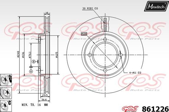 Maxtech 861032 - Kočioni disk www.molydon.hr