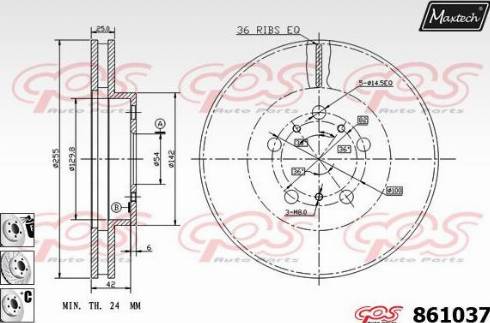 Maxtech 861037.6980 - Kočioni disk www.molydon.hr