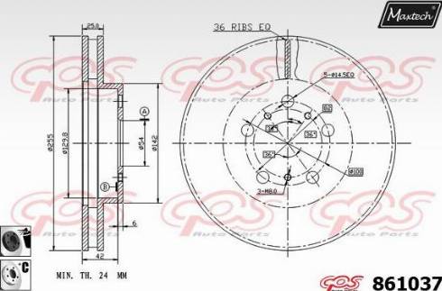 Maxtech 861037.6060 - Kočioni disk www.molydon.hr