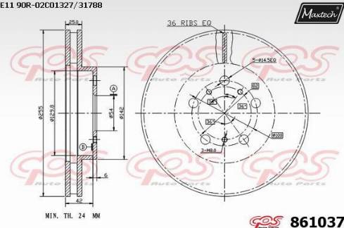 Maxtech 861037.0000 - Kočioni disk www.molydon.hr