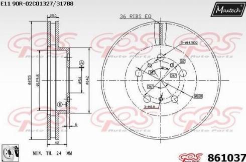 Maxtech 861037.0080 - Kočioni disk www.molydon.hr