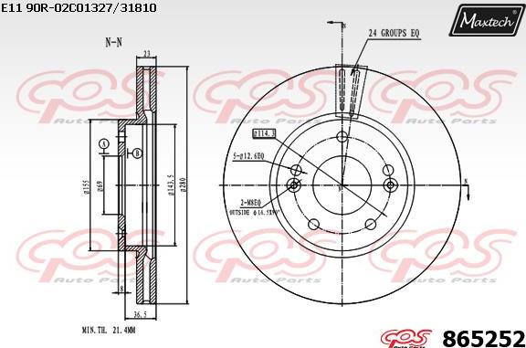 Maxtech 861037 - Kočioni disk www.molydon.hr