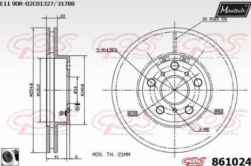 Maxtech 861024.0060 - Kočioni disk www.molydon.hr