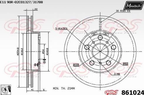 Maxtech 861024.0080 - Kočioni disk www.molydon.hr