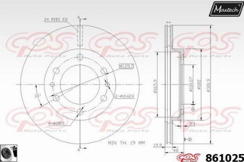 Maxtech 861025.0060 - Kočioni disk www.molydon.hr