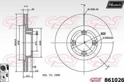 Maxtech 861026.6060 - Kočioni disk www.molydon.hr