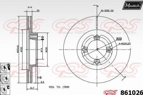 Maxtech 861026.6980 - Kočioni disk www.molydon.hr