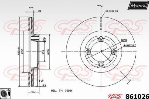 Maxtech 861026.0060 - Kočioni disk www.molydon.hr