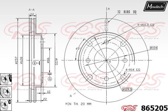 Maxtech 873599 - Kočioni disk www.molydon.hr