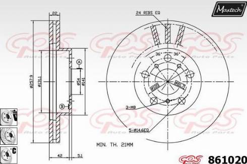 Maxtech 861020.6980 - Kočioni disk www.molydon.hr