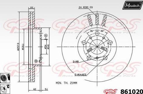 Maxtech 861020.6060 - Kočioni disk www.molydon.hr