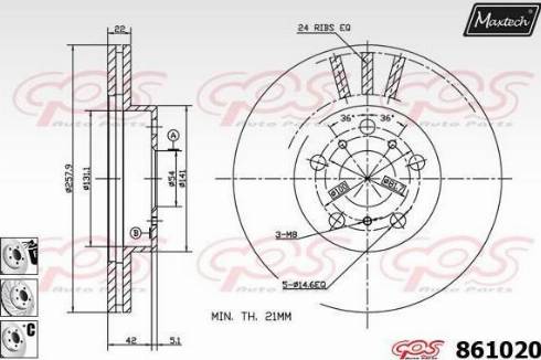 Maxtech 861020.6880 - Kočioni disk www.molydon.hr