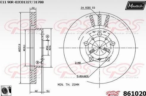 Maxtech 861020.0060 - Kočioni disk www.molydon.hr