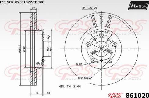 Maxtech 861020.0000 - Kočioni disk www.molydon.hr