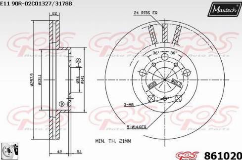 Maxtech 861020.0080 - Kočioni disk www.molydon.hr