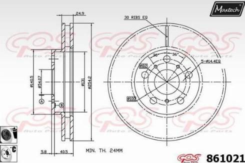 Maxtech 861021.6060 - Kočioni disk www.molydon.hr