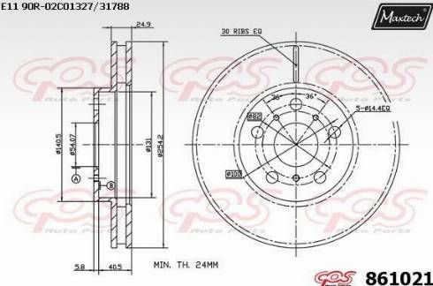 Maxtech 861021.0000 - Kočioni disk www.molydon.hr