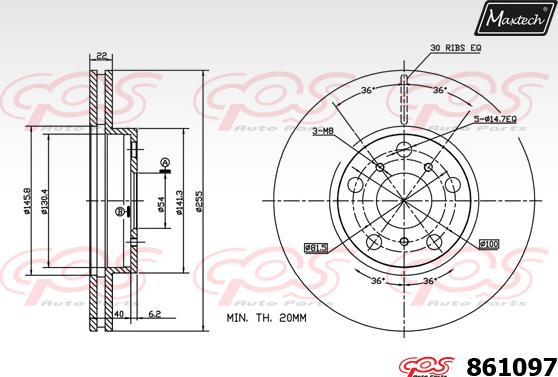 Maxtech 861021 - Kočioni disk www.molydon.hr