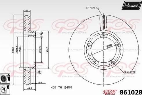 Maxtech 861028.6060 - Kočioni disk www.molydon.hr