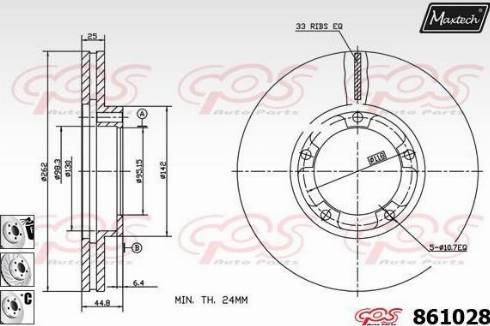 Maxtech 861028.6880 - Kočioni disk www.molydon.hr