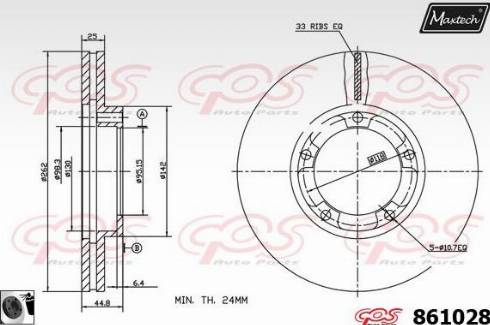 Maxtech 861028.0060 - Kočioni disk www.molydon.hr