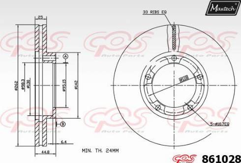 Maxtech 861028.0000 - Kočioni disk www.molydon.hr