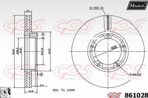 Maxtech 861028.0080 - Kočioni disk www.molydon.hr