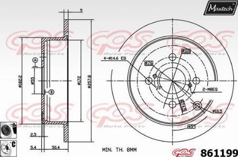 Maxtech 861199.6060 - Kočioni disk www.molydon.hr