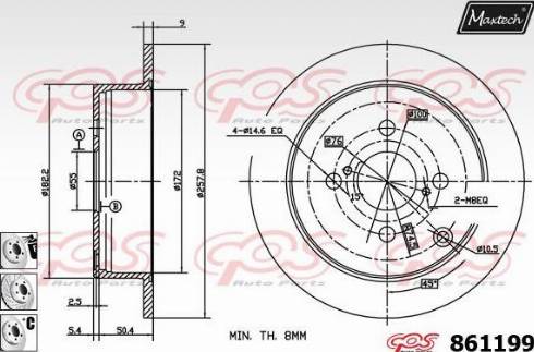 Maxtech 861199.6880 - Kočioni disk www.molydon.hr