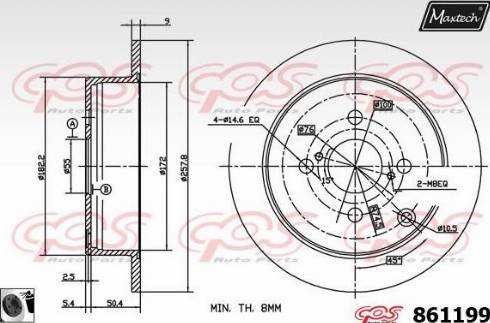 Maxtech 861199.0060 - Kočioni disk www.molydon.hr