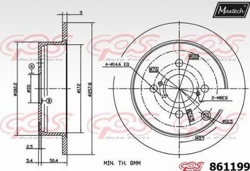 Maxtech 861199.0000 - Kočioni disk www.molydon.hr