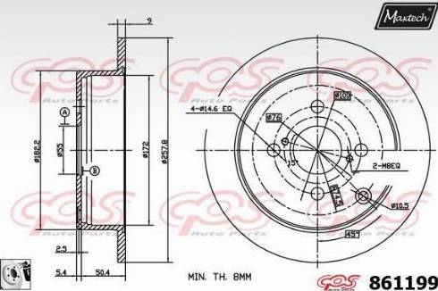 Maxtech 861199.0080 - Kočioni disk www.molydon.hr