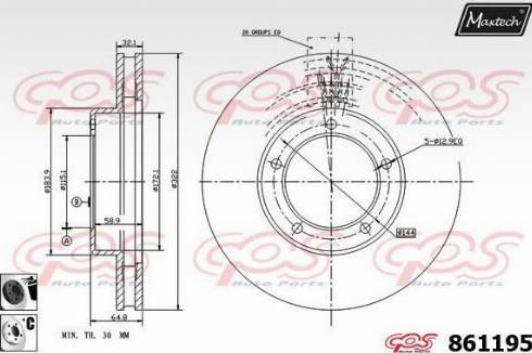 Maxtech 861195.6060 - Kočioni disk www.molydon.hr