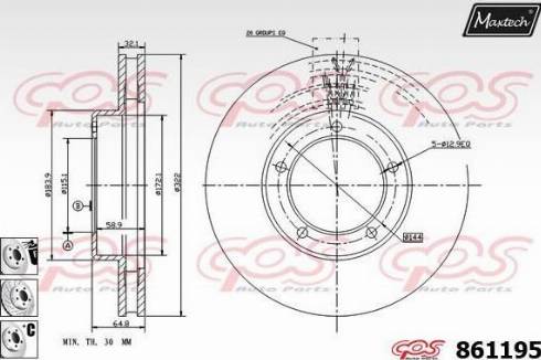 Maxtech 861195.6880 - Kočioni disk www.molydon.hr