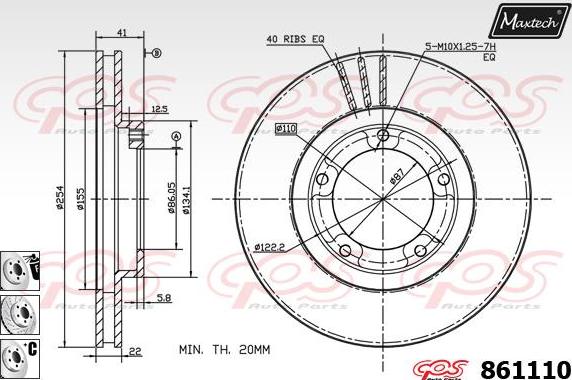 Maxtech 861195 - Kočioni disk www.molydon.hr