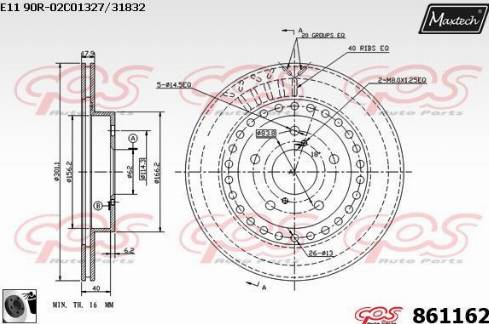 Maxtech 861162.0060 - Kočioni disk www.molydon.hr