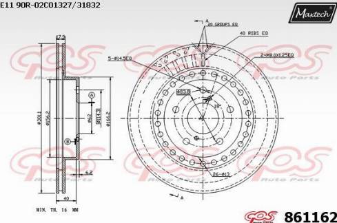 Maxtech 861162.0000 - Kočioni disk www.molydon.hr