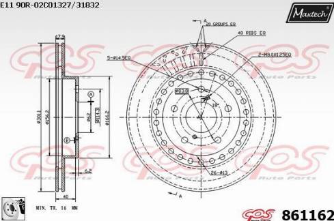 Maxtech 861162.0080 - Kočioni disk www.molydon.hr