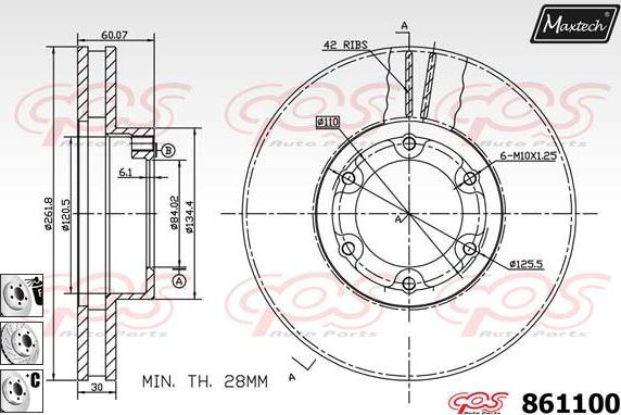 Maxtech 861162 - Kočioni disk www.molydon.hr