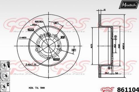 Maxtech 861104.6980 - Kočioni disk www.molydon.hr