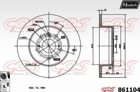 Maxtech 861104.6060 - Kočioni disk www.molydon.hr