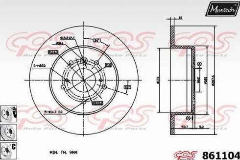 Maxtech 861104.6880 - Kočioni disk www.molydon.hr