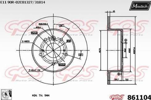 Maxtech 861104.0080 - Kočioni disk www.molydon.hr