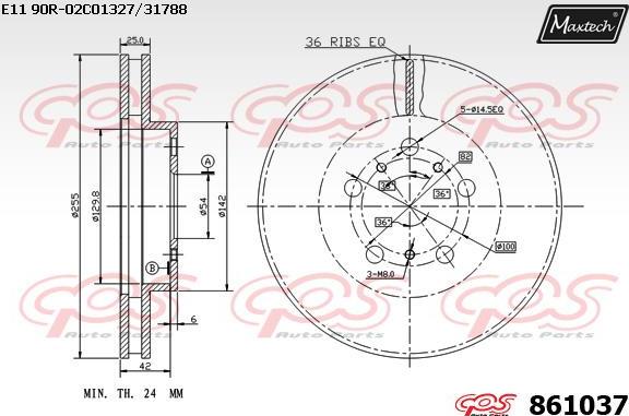 Maxtech 861104 - Kočioni disk www.molydon.hr