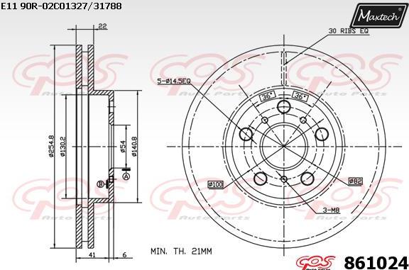 Maxtech 861100 - Kočioni disk www.molydon.hr