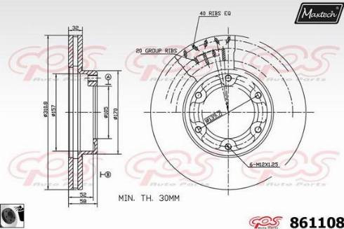 Maxtech 861108.0060 - Kočioni disk www.molydon.hr